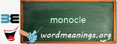 WordMeaning blackboard for monocle